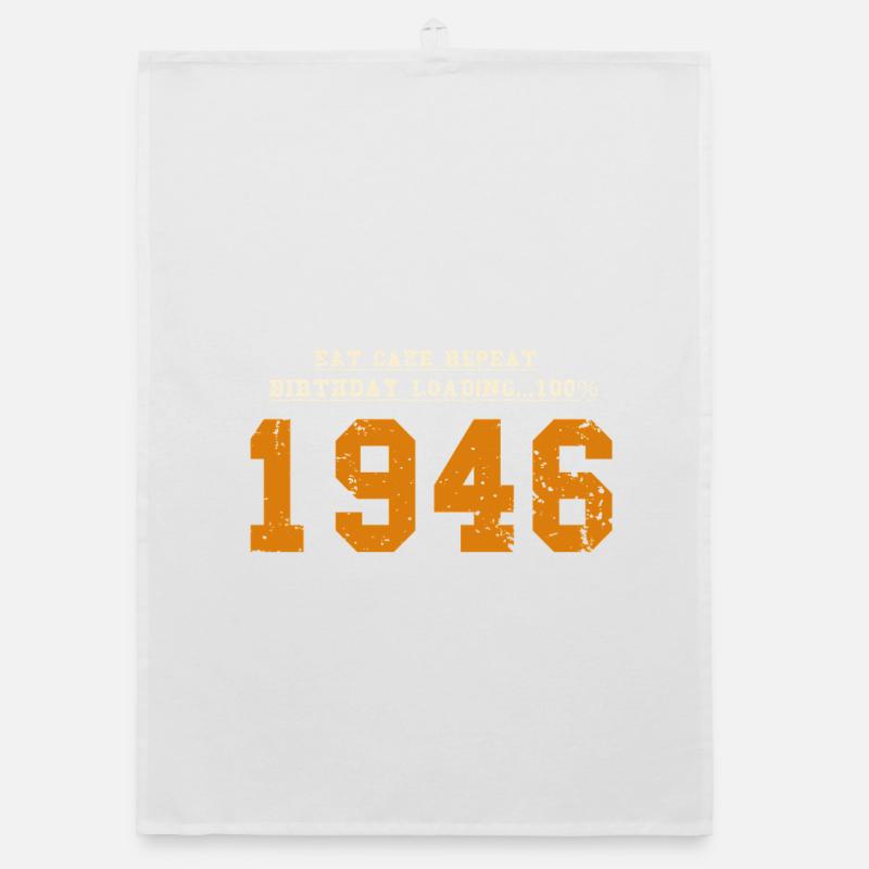 80 Year Anniversary Original 1946 Party Gift Organic dish towel