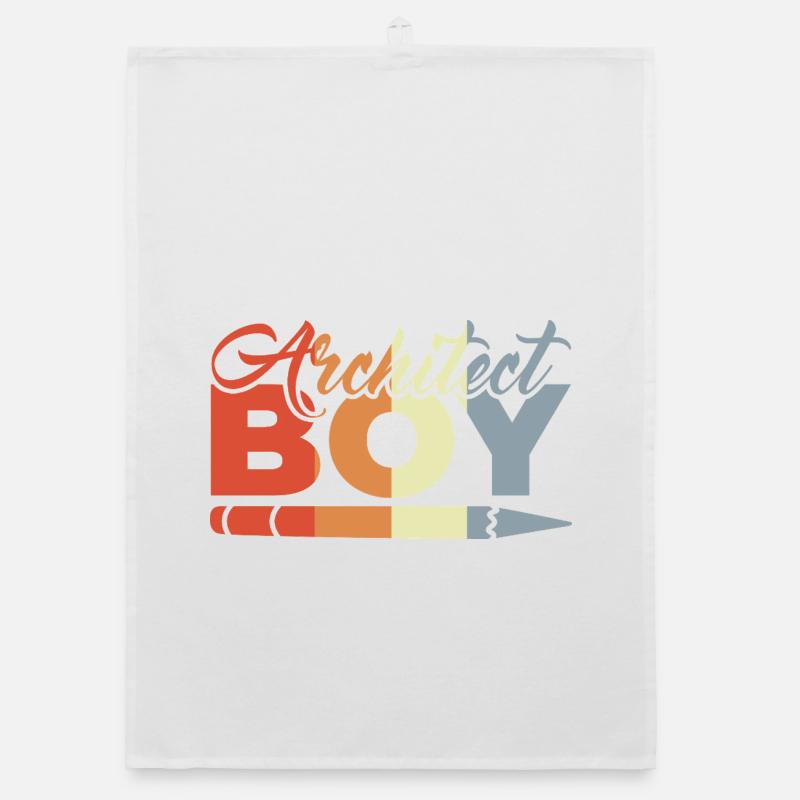 Funny Architect Kid Organic dish towel