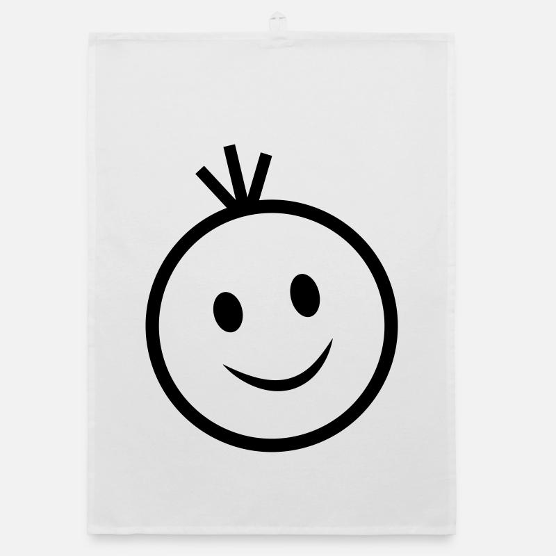 happy face Organic dish towel