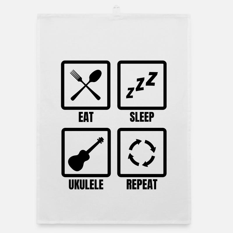 Ukulele Player Routine Organic dish towel