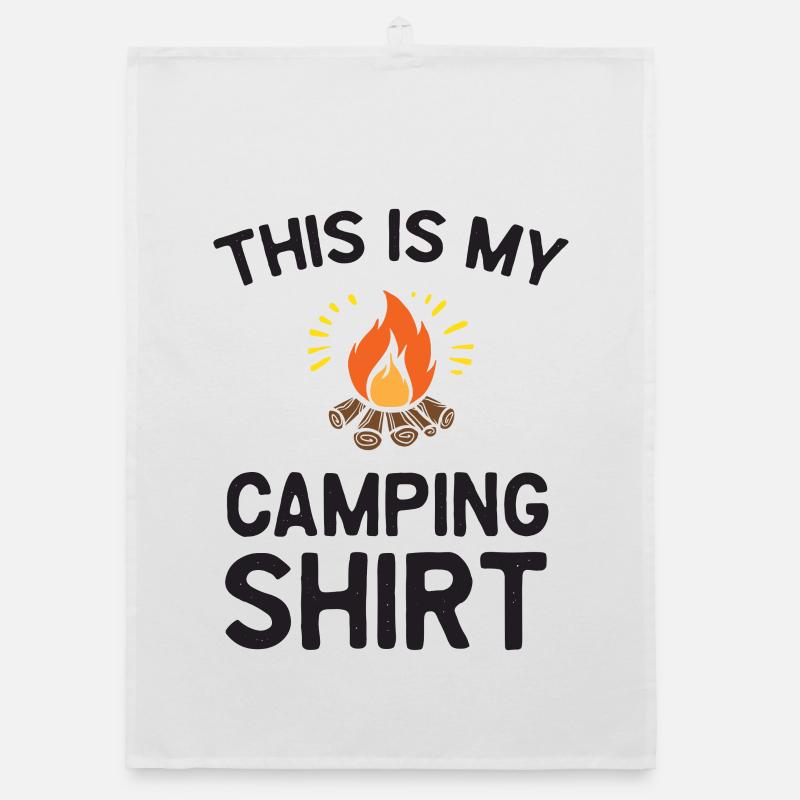 This is My Camping Shirt Organic dish towel