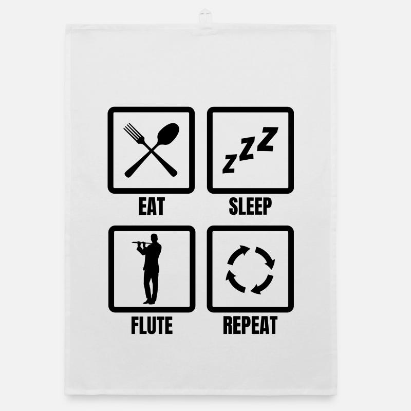 Flötenspieler Routine Organic Geschirrtuch