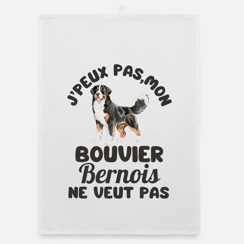 bouvier bernois chien mignon 2 Torchon bio