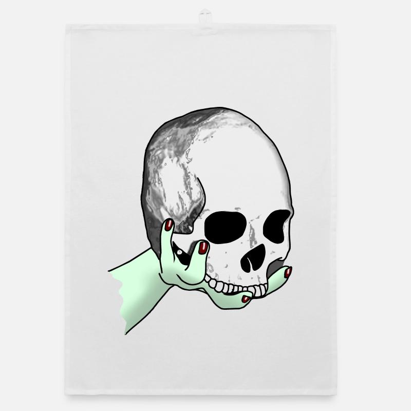 Skull is presented Organic dish towel