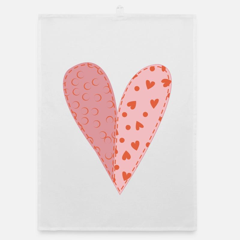 Patchwork Heart No9 Organic dish towel
