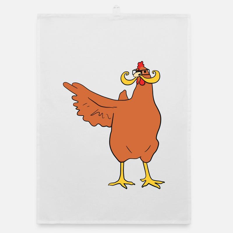 No Chicken Here Organic dish towel