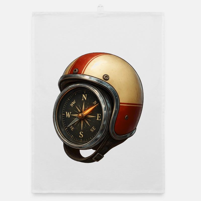 Helm_mit_Kompass Organic Geschirrtuch