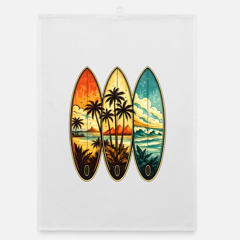 Triptyque Surf Tropique Torchon bio