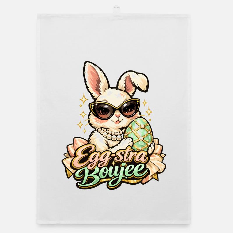 Egg-stra Boujee Easter Bunny Easter Organic dish towel