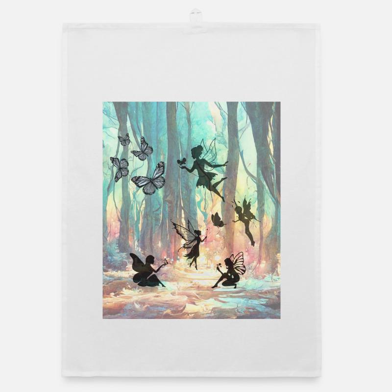 Regenbogenfeenwald Organic Geschirrtuch