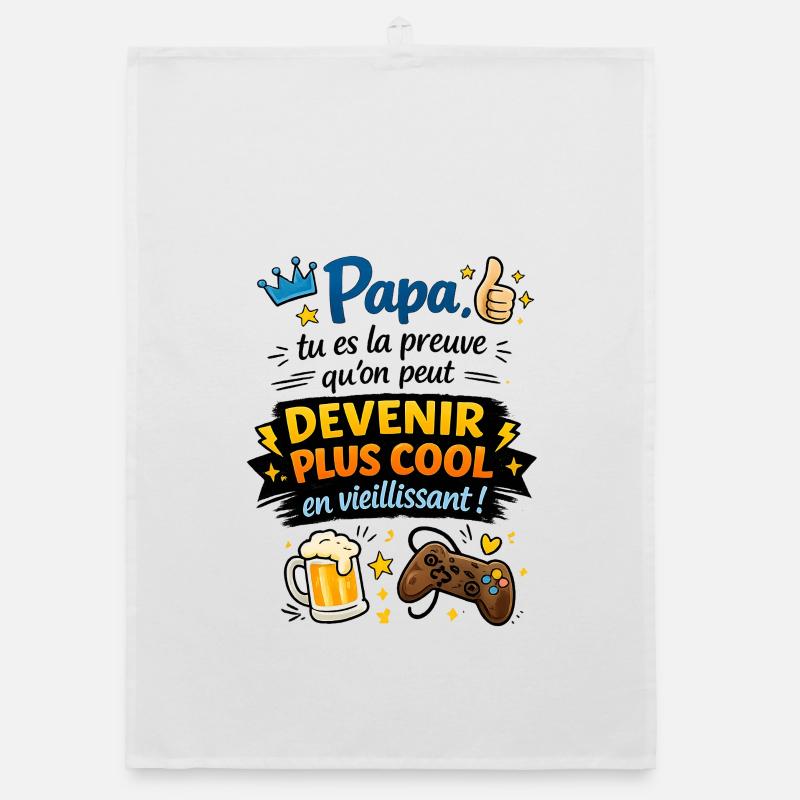 Papa, preuve que l'âge brille Torchon bio