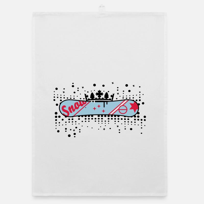 Snowboard with Crown Snowboard King Organic dish towel