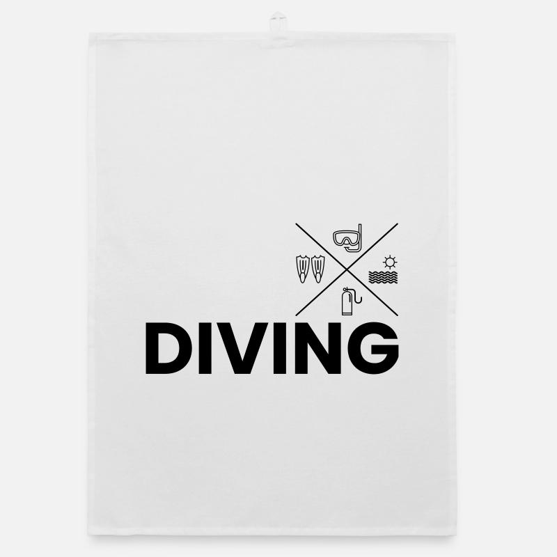 Diving Organic dish towel