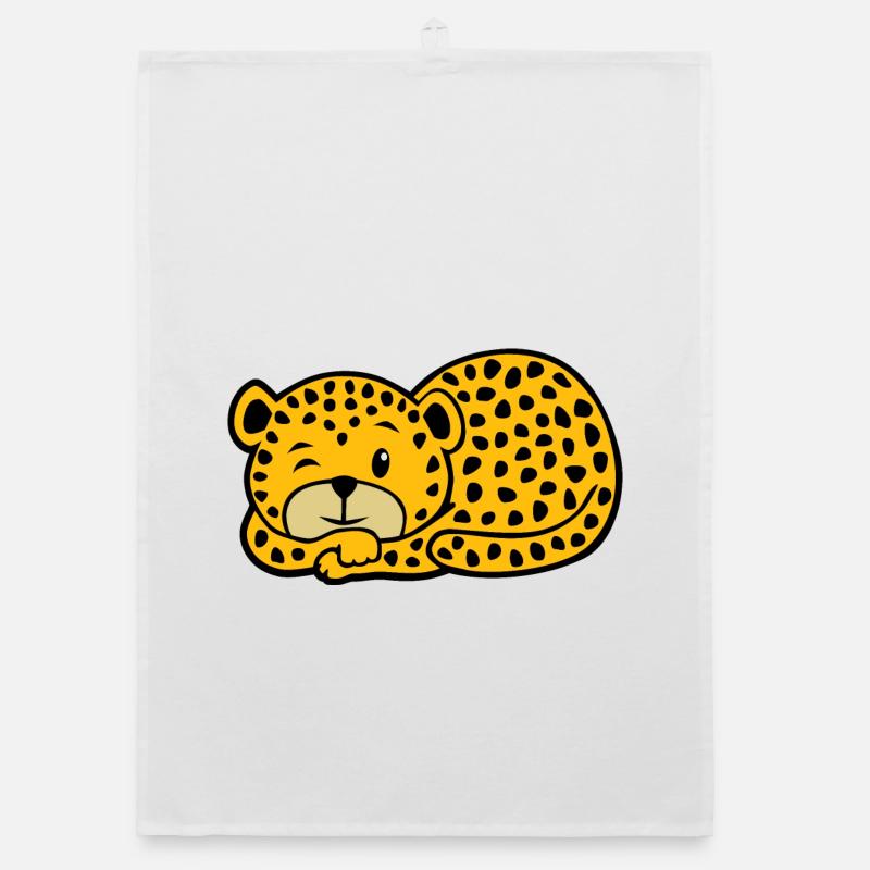 Sleeping Leopard Organic dish towel