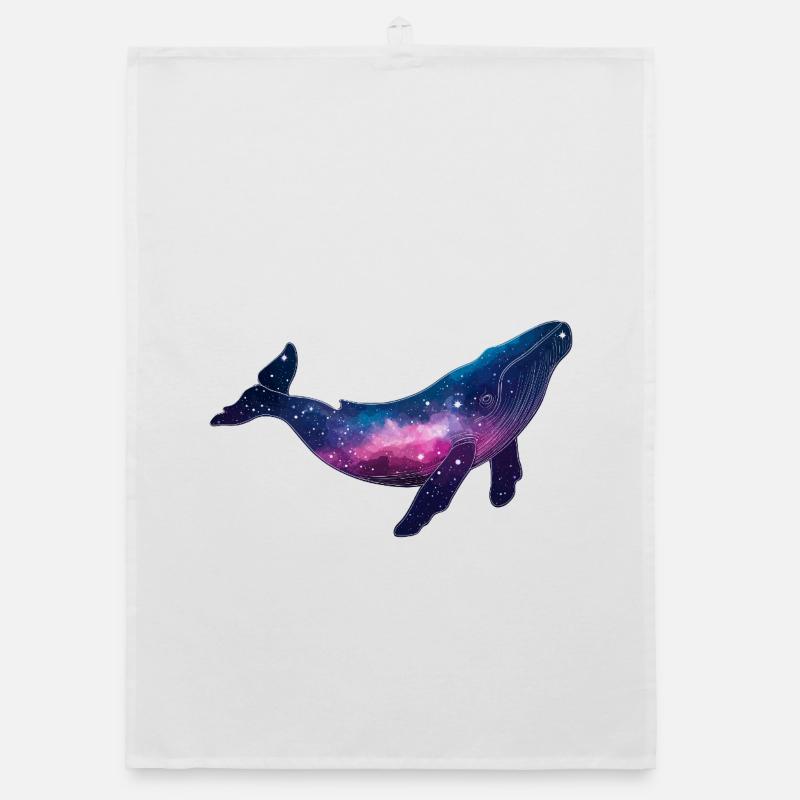Whale Subtle Bisexual Bi Galaxy Whale Space Organic dish towel