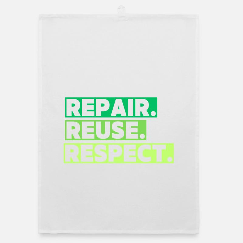 An ecological theme with a message Organic dish towel