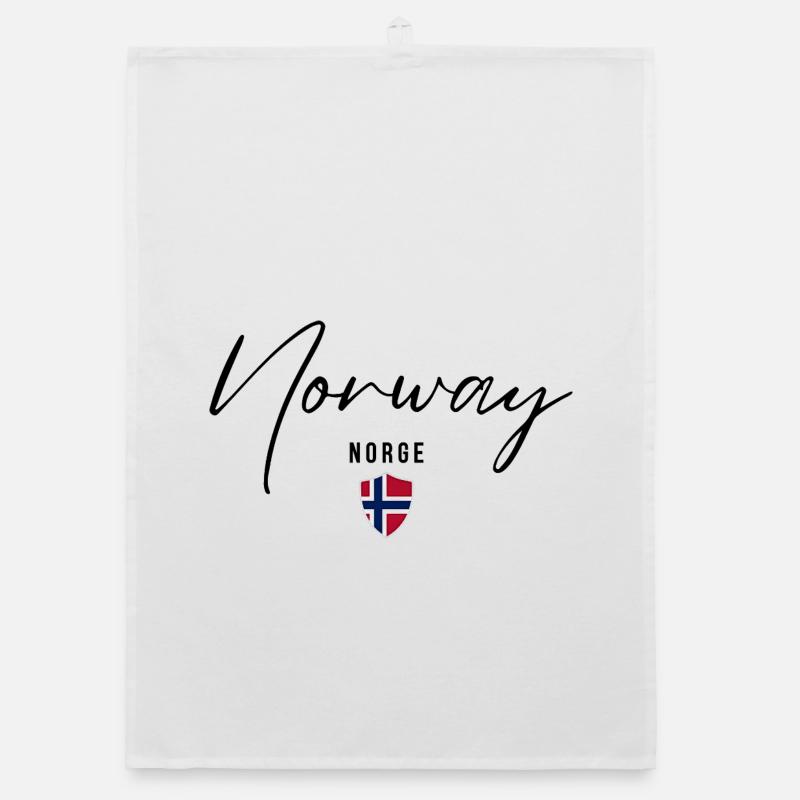 Elegant design Norway, Norwegian pride Organic dish towel