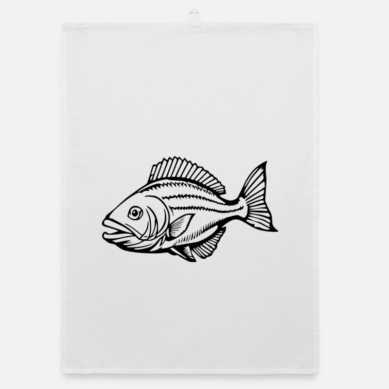Personalized Fish T-Shirt for Angler Gift Organic dish towel