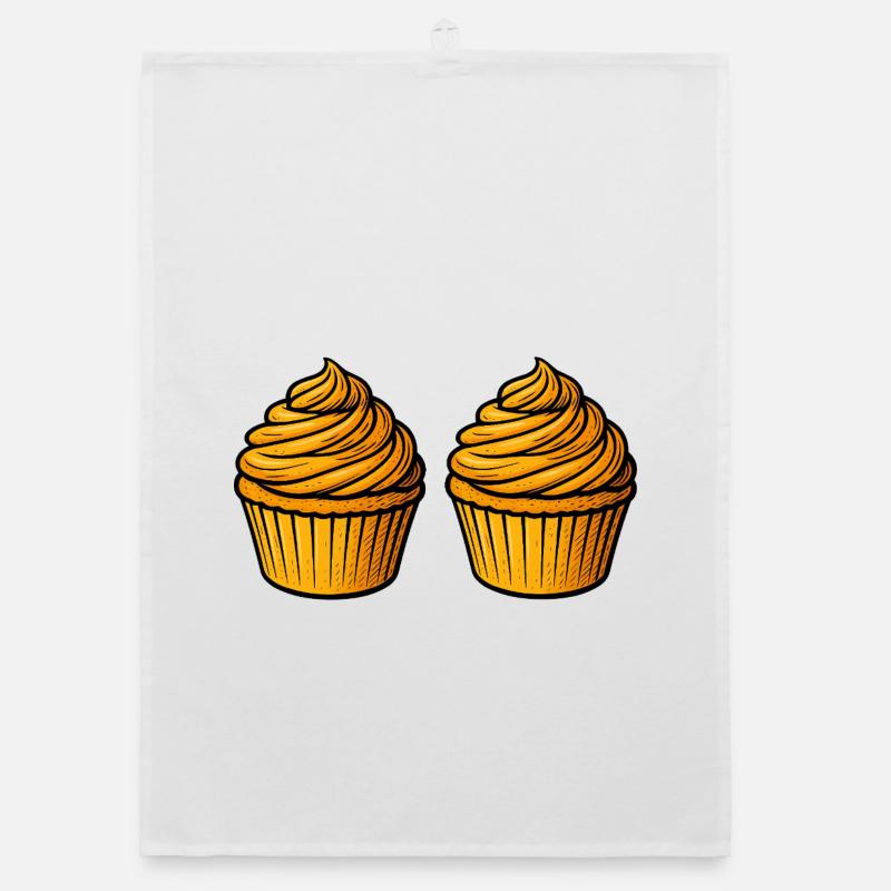 Cupcake Backen Comic Organic Geschirrtuch
