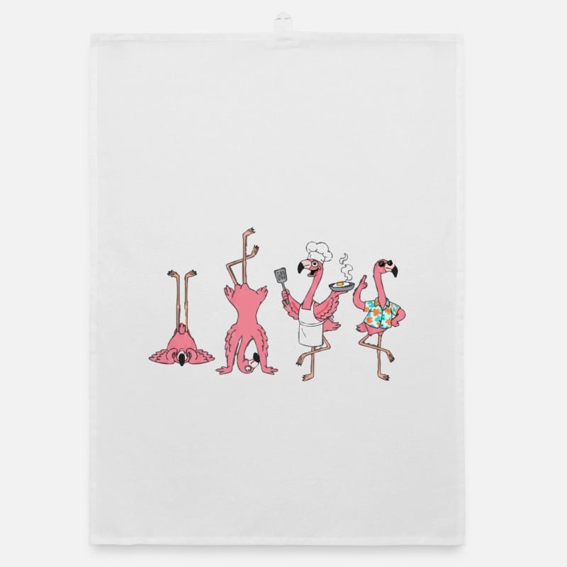 Flamingos: chef and kitchen coach Organic dish towel