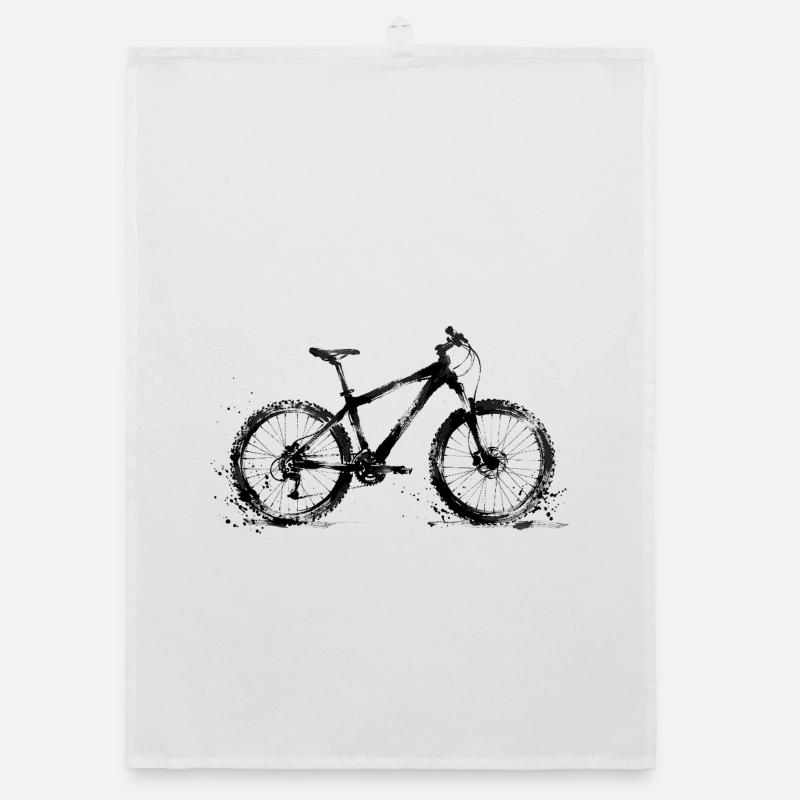 MTB Sumi-e – Japanese ink drawing Organic dish towel