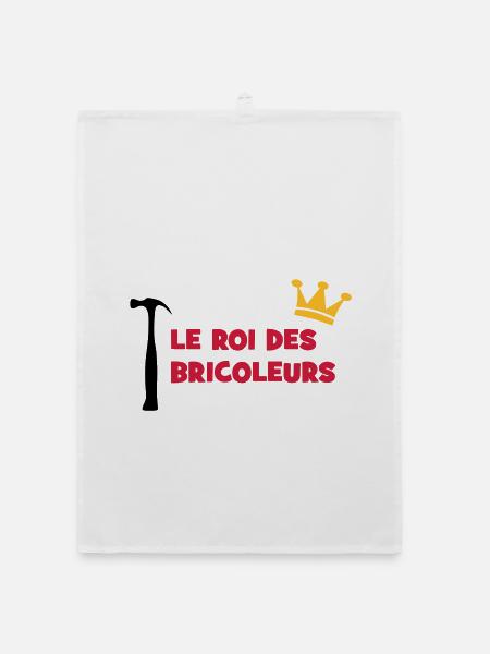 Le Roi des Bricoleurs - Torchon bio - blanc - Devant