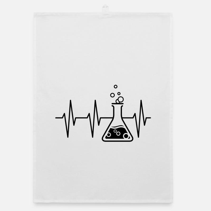 Science Heartbeat Science Pulse Symbole ECG Torchon bio