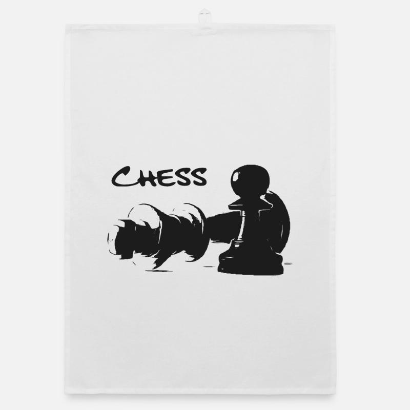 Chess Pawn and King Organic dish towel
