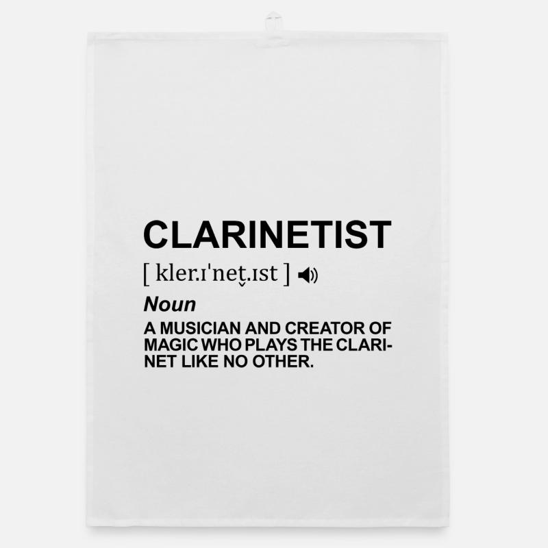 Clarinet player pronunciation Organic dish towel