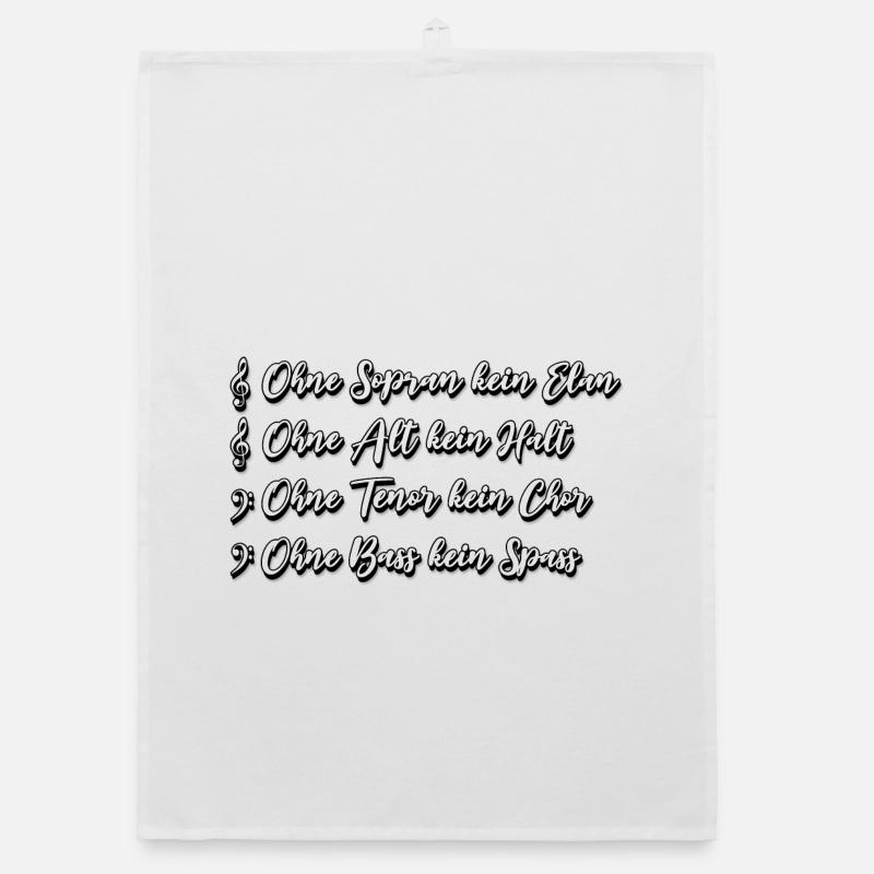 SATB Choir Saying Organic dish towel