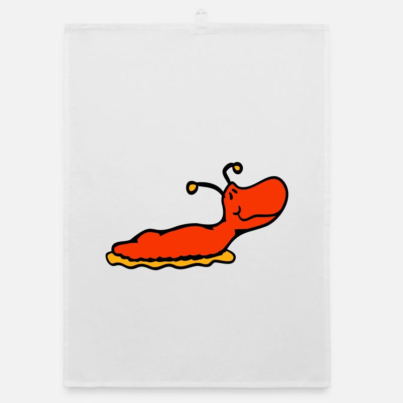 Slug snail without shell smiles Organic dish towel