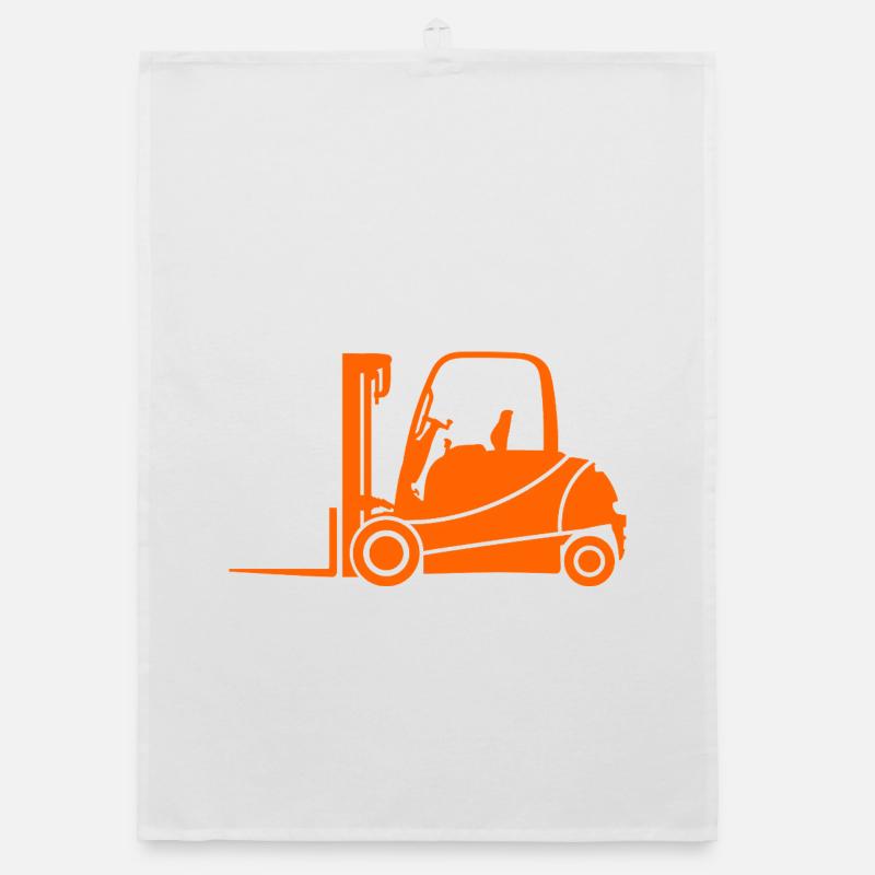 Gabelstapler Silhouette: Transport & Staplerfahrer Organic Geschirrtuch
