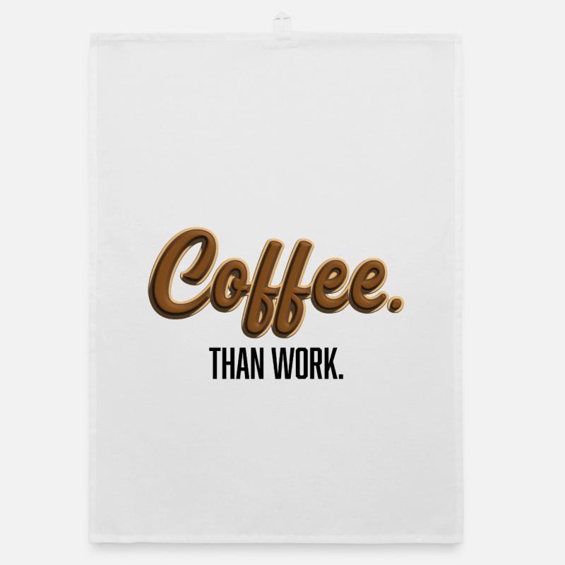 Coffee-Than-Work - Statement T-Shirt Torchon bio