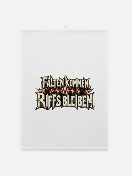 Metal Fan Rock Fan Heavy Metal Riffs - Organic Geschirrtuch - Weiß