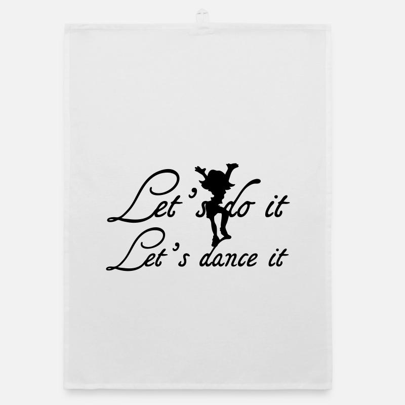 Let's dance it Geschenk Organic Geschirrtuch