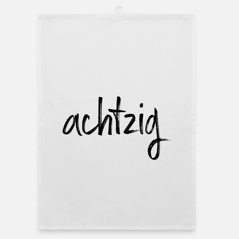 80 achtzig 80. Geburtstag Geschenk Organic Geschirrtuch