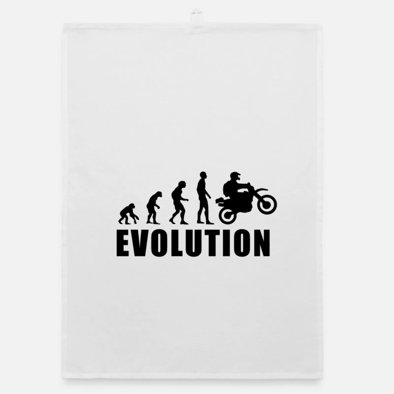 EVOLUTION motocross motorcycle gift Organic dish towel