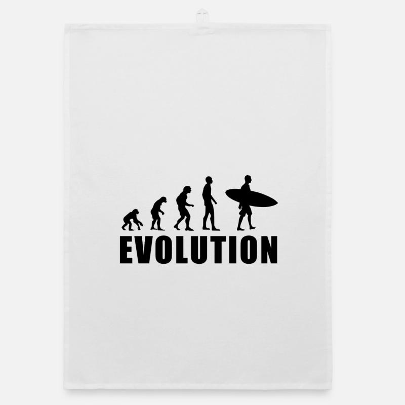EVOLUTION Surf Schwimmen Meer Urlaub Geschenk Organic Geschirrtuch