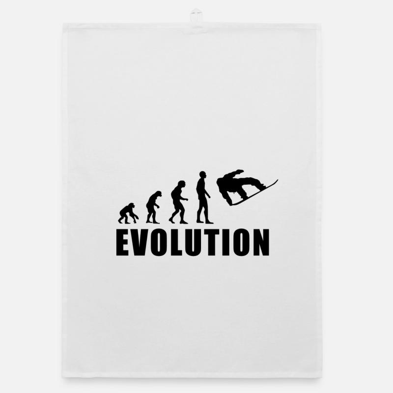 EVOLUTION SNOWBOARD Snow Winter Gift Organic dish towel