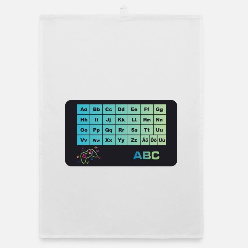 Game Controllers - ABC Alphabet Organic dish towel