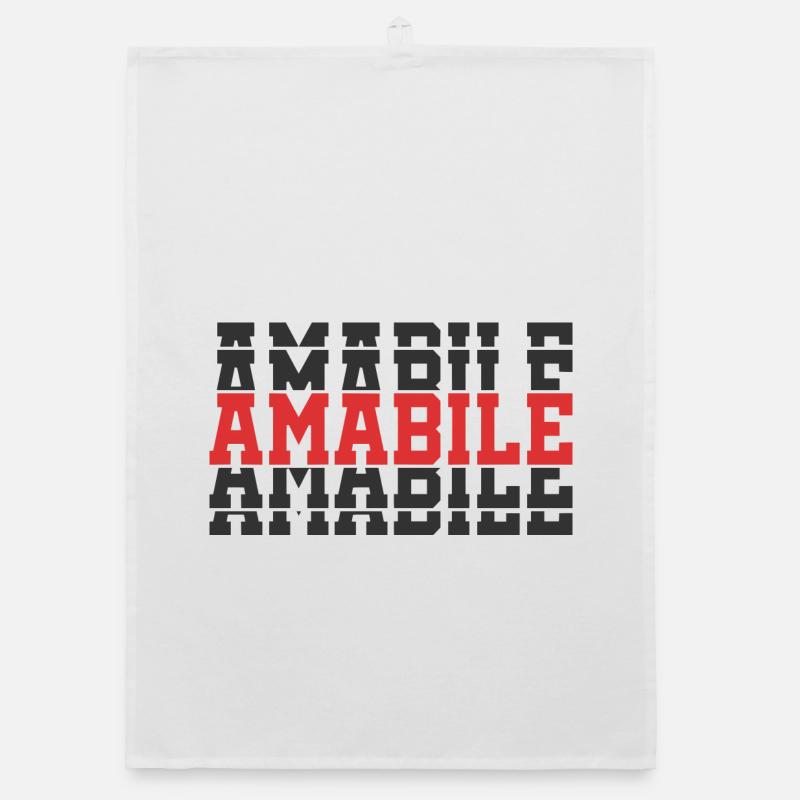 T-shirt Lovable T-shirt gift idea stacked text Organic dish towel
