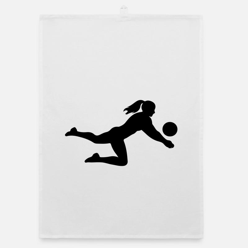 Silhouette de volley-ball Torchon bio