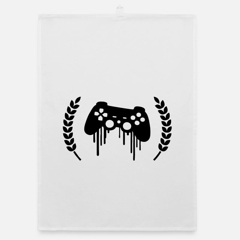 Gaming Controller Wreath Organic dish towel
