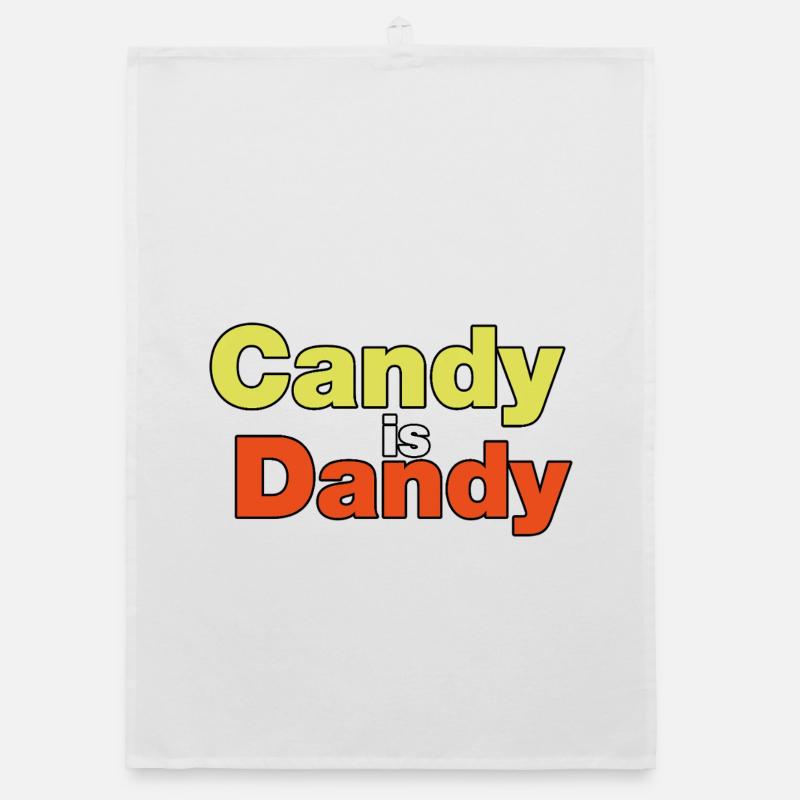 Candy ist Dandy Bold Typografie Organic Geschirrtuch