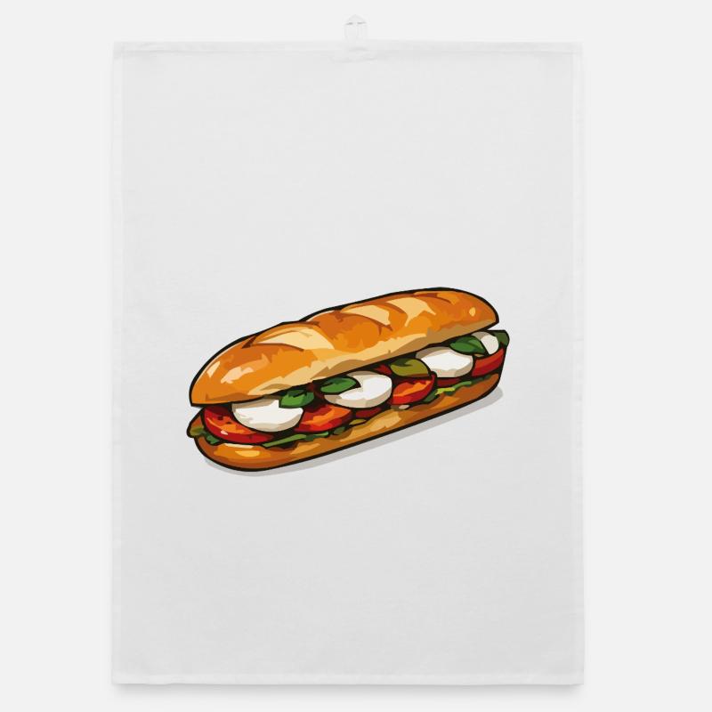 Freshly Sandwich Art Organic dish towel