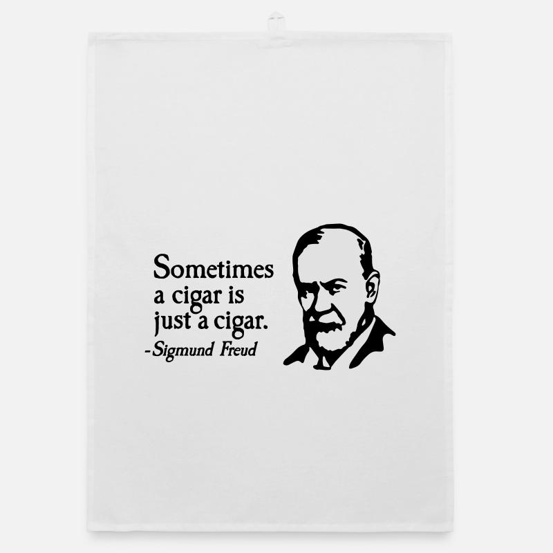 Sometimes a cigar is just a cigar Sigmund Freud Organic dish towel