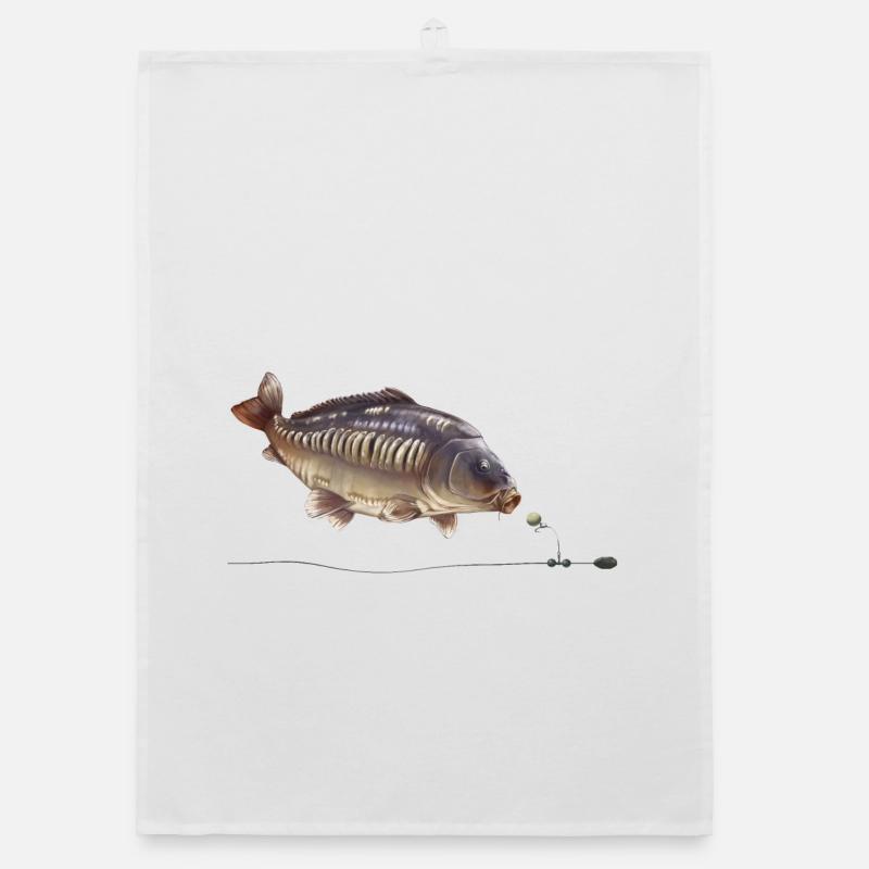 Spiegelkarpfen-Chod-Rig-Angeldesign Organic Geschirrtuch