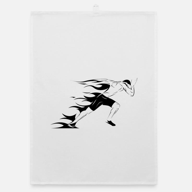 Icône Runner Illustration Sprinter Icône graphique Torchon bio