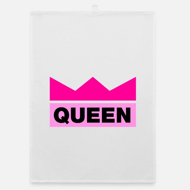 Queen mit Krone / 3 Farben Organic Geschirrtuch