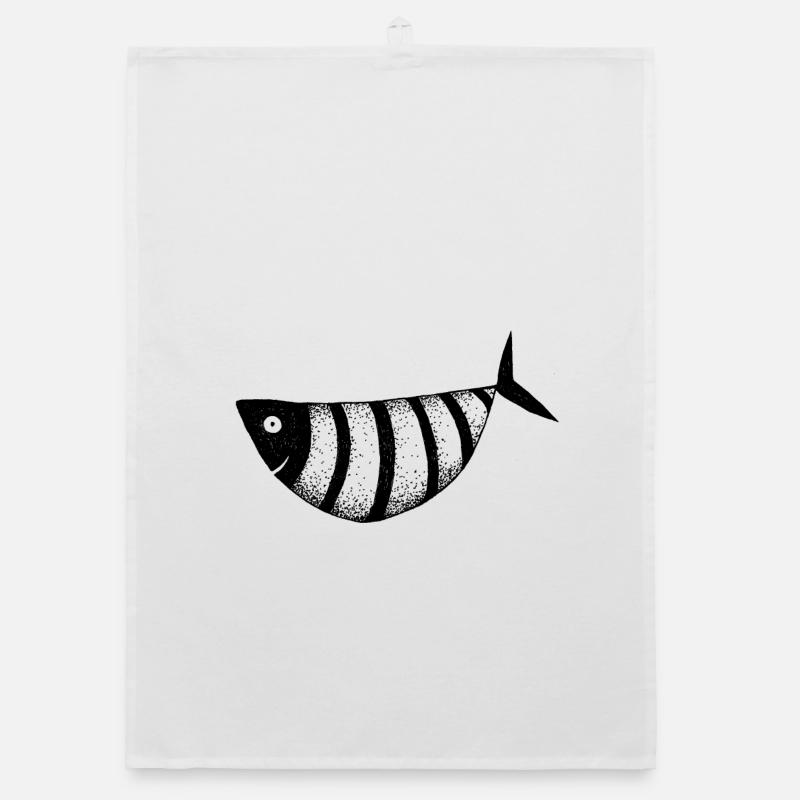 Fish funny Organic dish towel